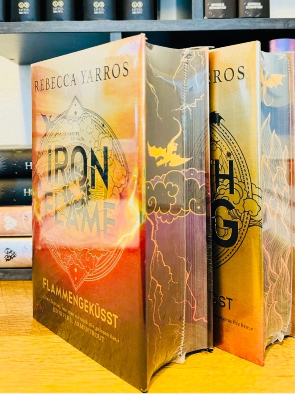 Fourth Wing + Iron Flame - GERMAN EDITIONS by Rebecca Yarros - NEW In PLASTIC